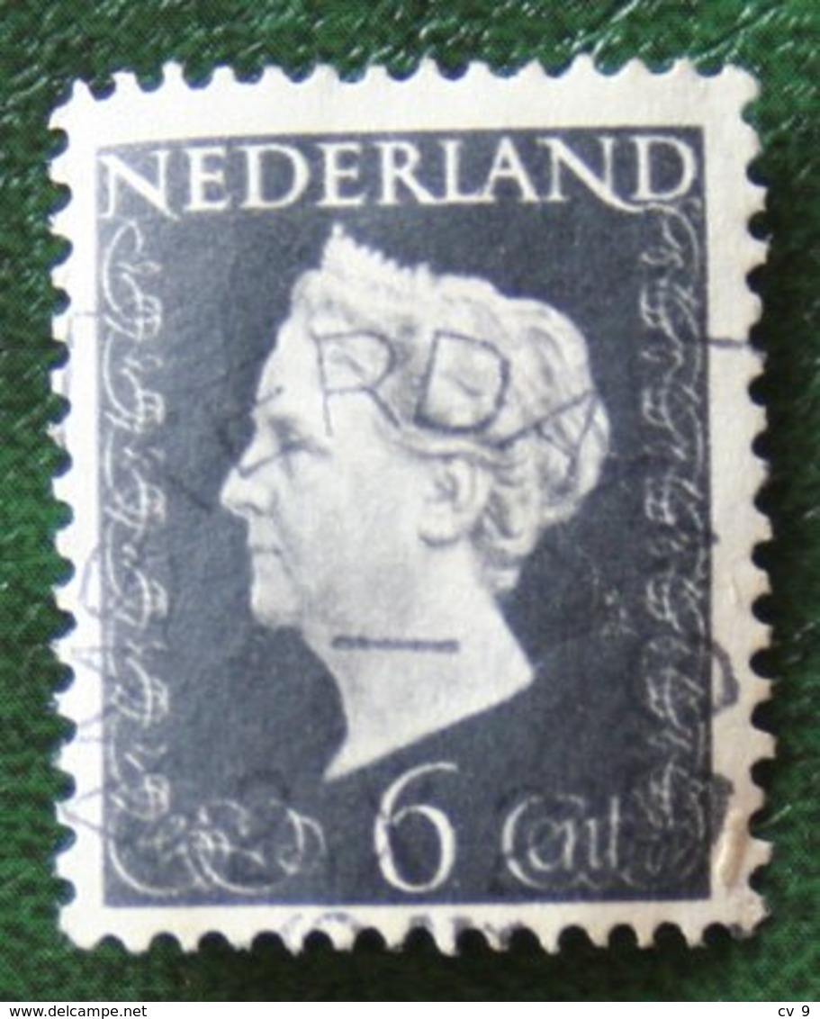 6 Ct Koningin Wilhelmina NVPH 475 (Mi 478) 1947 -1948 Gebruikt / Used NEDERLAND / NIEDERLANDE - Gebraucht