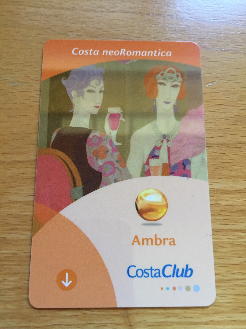 Hotelkarte Room Key Keycard Clef De Hotel Tarjeta Hotel CABIN CARD  COSTA NEOROMANTICA AMBRA - Non Classés