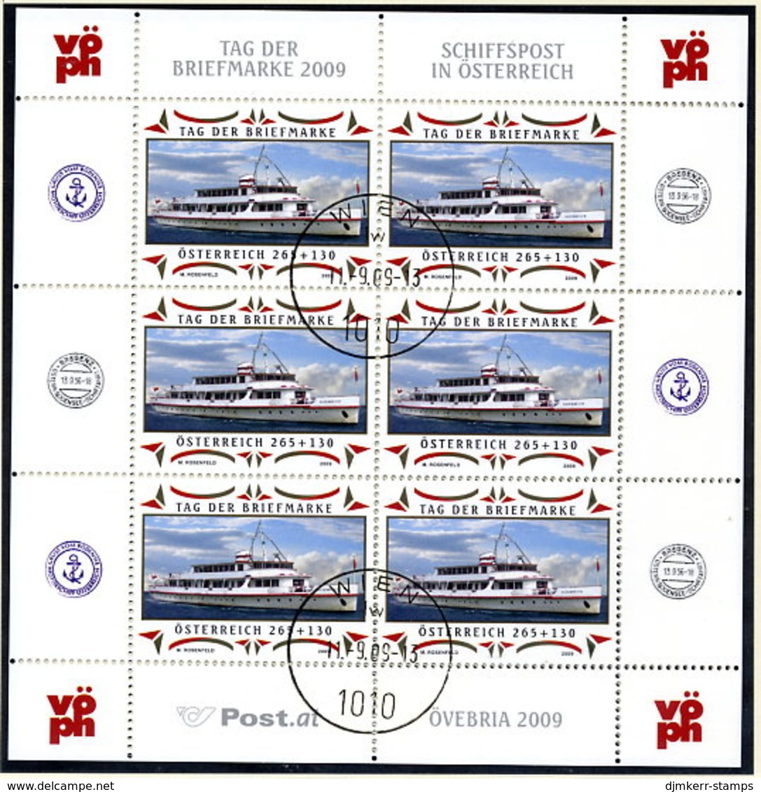 AUSTRIA 2009 Stamp Day Sheetlet, Cancelled.  Michel 2826 Kb - Blocs & Feuillets