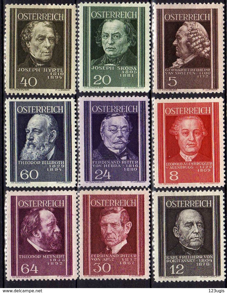 Österreich/Austria 1937 Mi 649-657 * [170819XXVII] - Ungebraucht