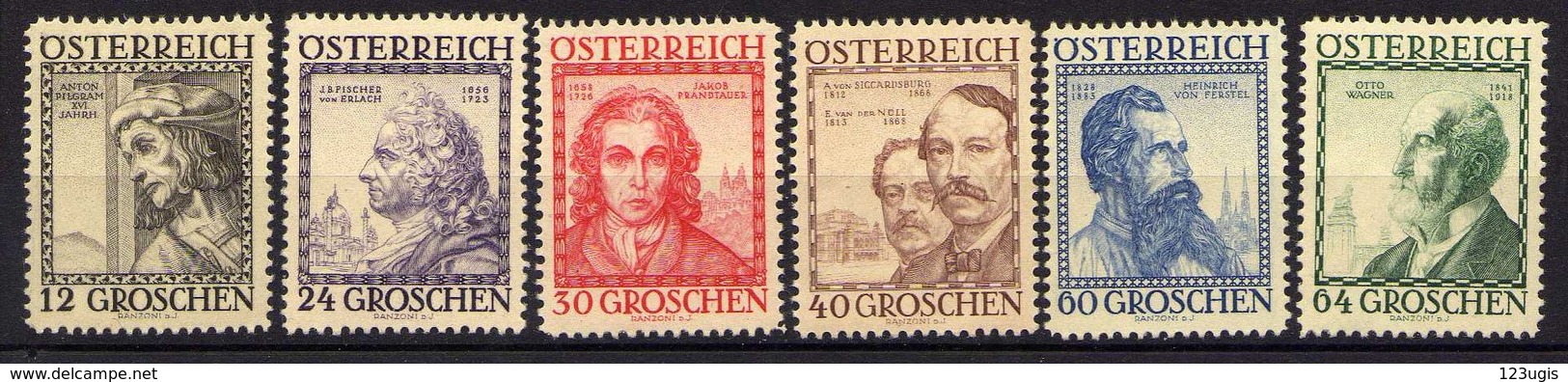 Österreich/Austria 1934 Mi 591-596 * [170819XXVII] - Ungebraucht