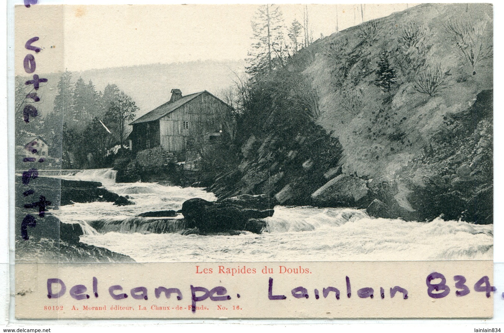 - 80192 - Les Rapides Du Doubs, Avant La Chute, Précurseur, édit La Chaux De Fonds, écrite, 1905, TTBE, Scans. - Other & Unclassified