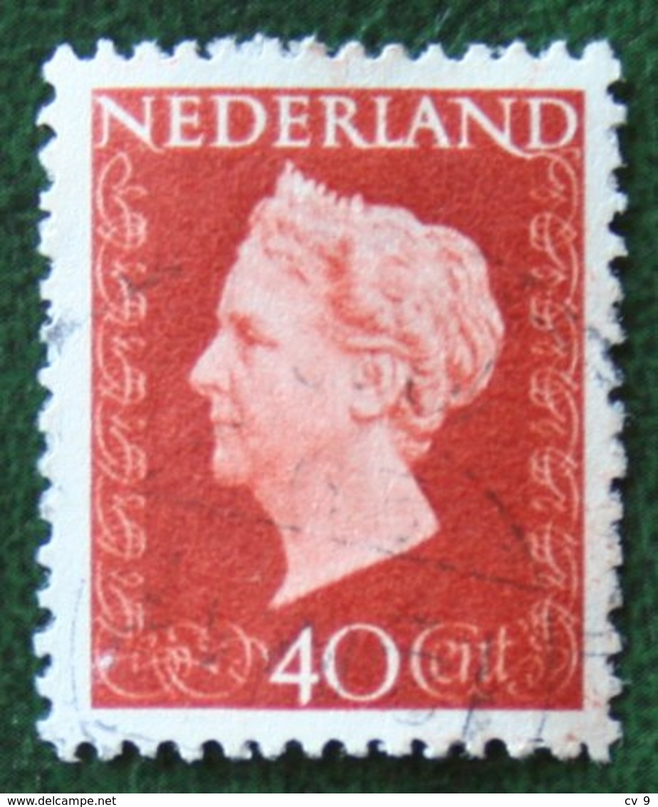 40 Ct Koningin Wilhelmina NVPH 486 (Mi 489) 1947 -1948 Gebruikt / Used NEDERLAND / NIEDERLANDE - Usati