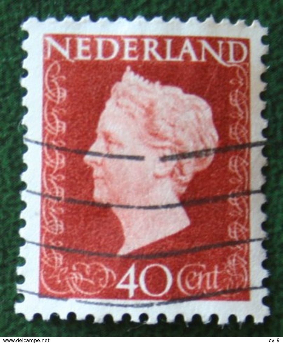 40 Ct Koningin Wilhelmina NVPH 486 (Mi 489) 1947 -1948 Gebruikt / Used NEDERLAND / NIEDERLANDE - Gebraucht