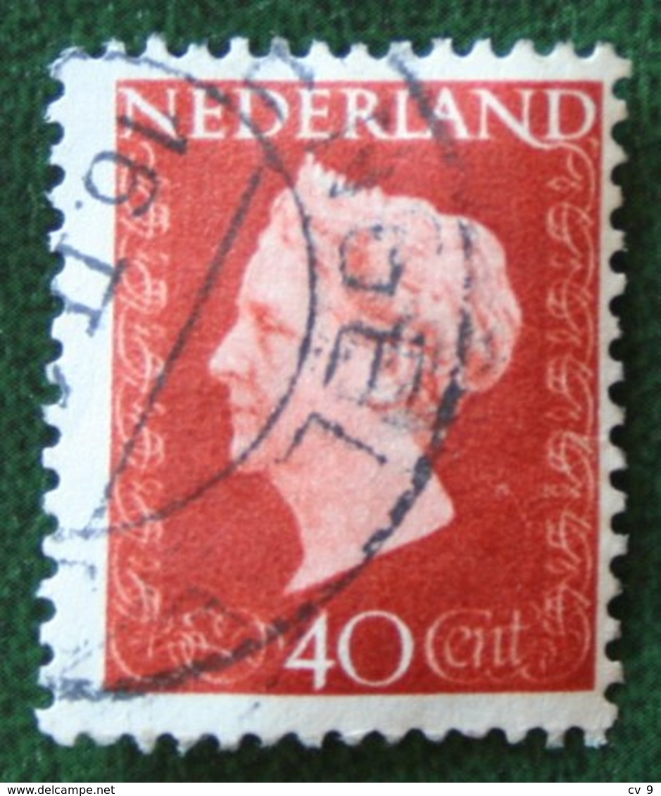 40 Ct Koningin Wilhelmina NVPH 486 (Mi 489) 1947 -1948 Gebruikt / Used NEDERLAND / NIEDERLANDE - Gebraucht