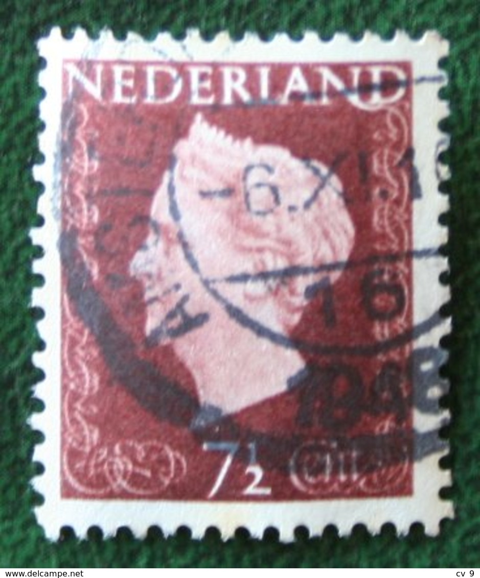 7 1/2 Ct Koningin Wilhelmina NVPH 477 (Mi 480) 1947 -1948 Gebruikt / Used NEDERLAND / NIEDERLANDE - Gebraucht