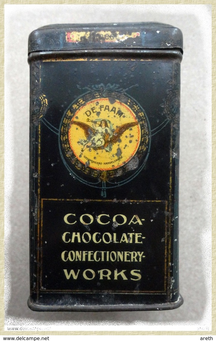 Boite Ancienne En Tôle - Fabrique De Cacao, Chocolat, Sucreries S.A.DE FAAM BREDA - Boîtes