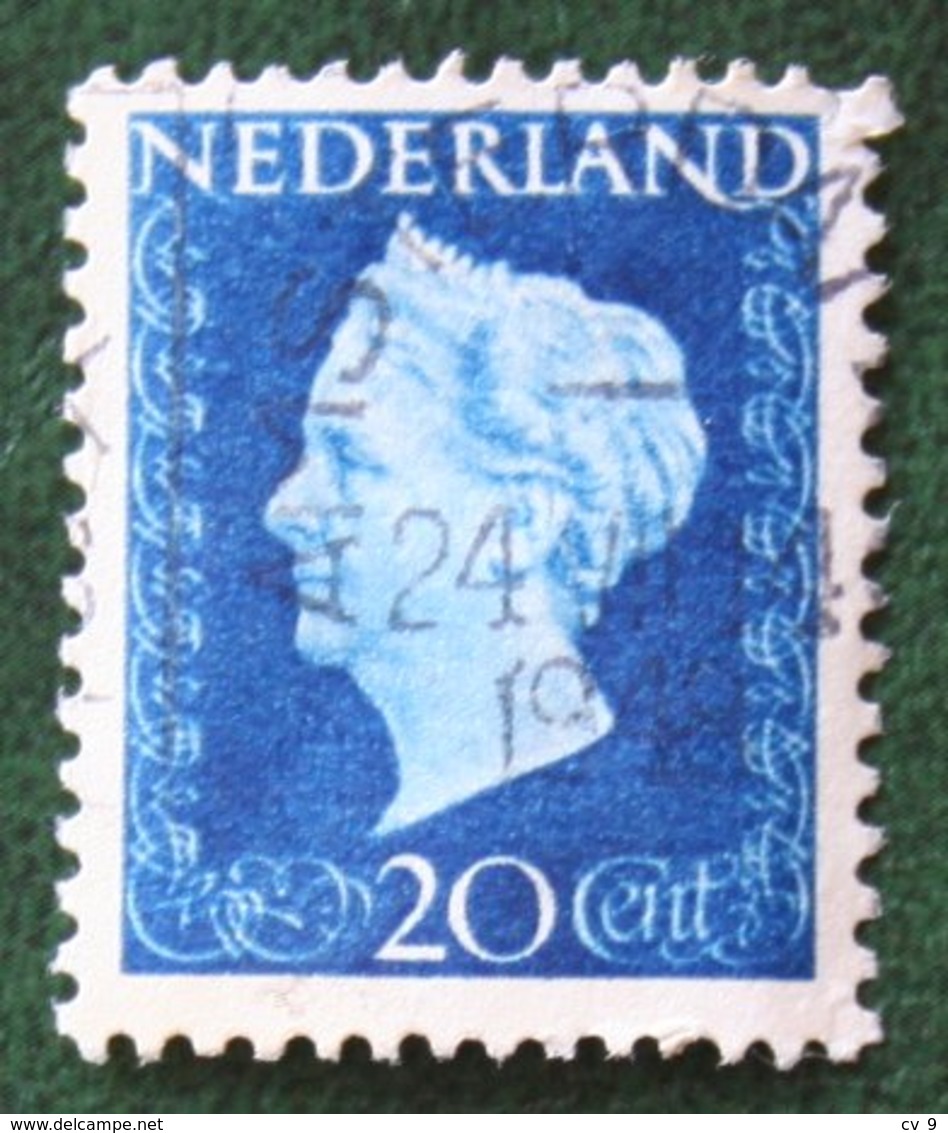 20 Ct Koningin Wilhelmina NVPH 481 (Mi 484) 1947 -1948 Gebruikt / Used NEDERLAND / NIEDERLANDE - Gebraucht