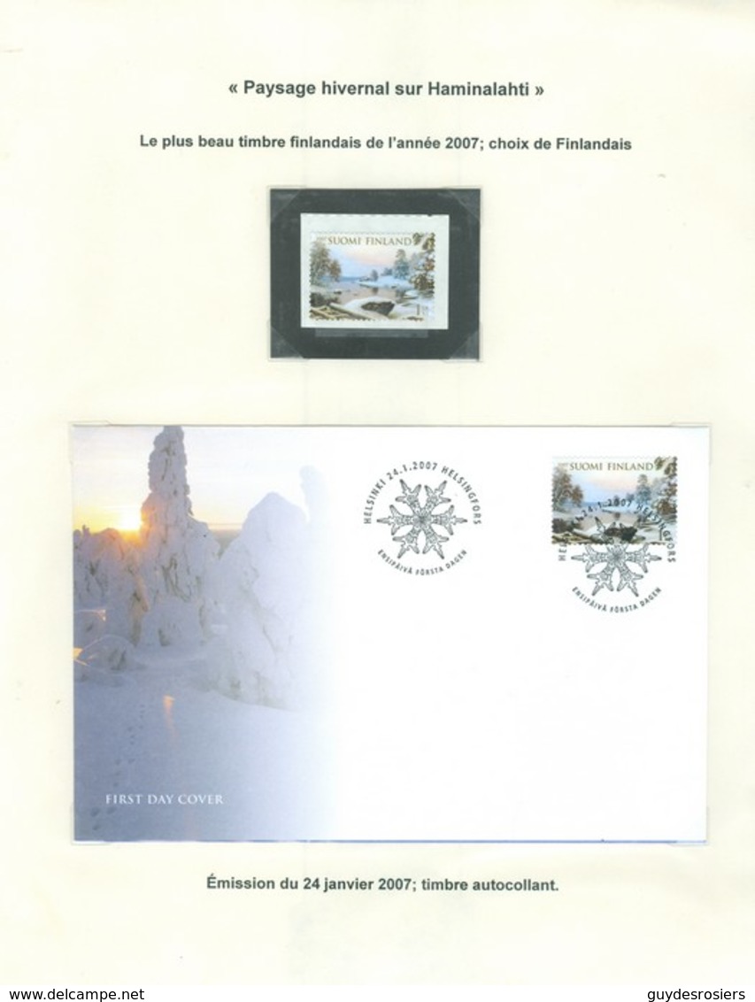 Neige / Snow; Flocons De Neige / Snow Flakes. Timbre émis / Stamp Issued 24 Jan. 2007. FRAIS De POSTE (6968) - Brieven En Documenten
