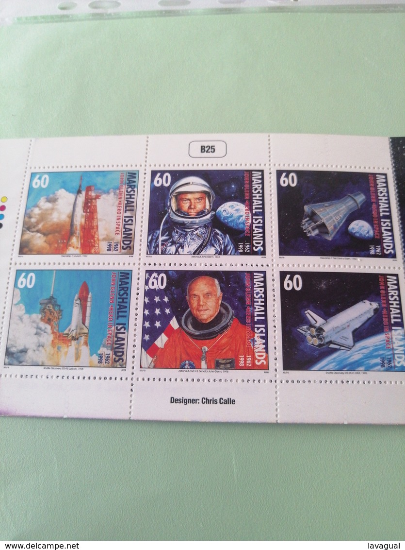 Carnet Timbres Et Bloc +John Glenn + Navette - Collections