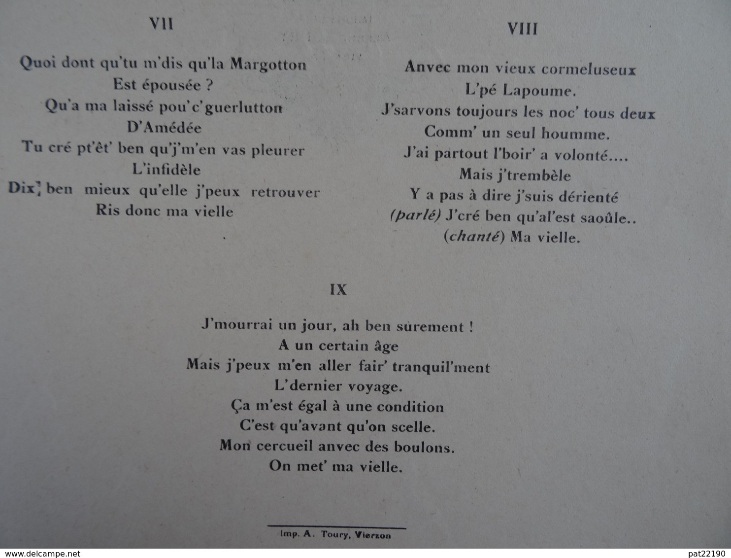 Partition Ancienne La Vielle Jean D'Argis  Les Chansons Du Terroir Vierzon Bourgneuf  Le Musicien D'Argis Bals.... - Partitions Musicales Anciennes