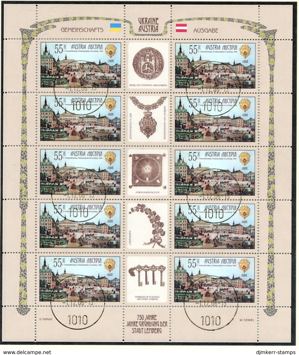 AUSTRIA 2006 Old Austria: Lemberg (Lviv) Sheetlet, Cancelled.  Michel 2627 Kb - Blocks & Sheetlets & Panes