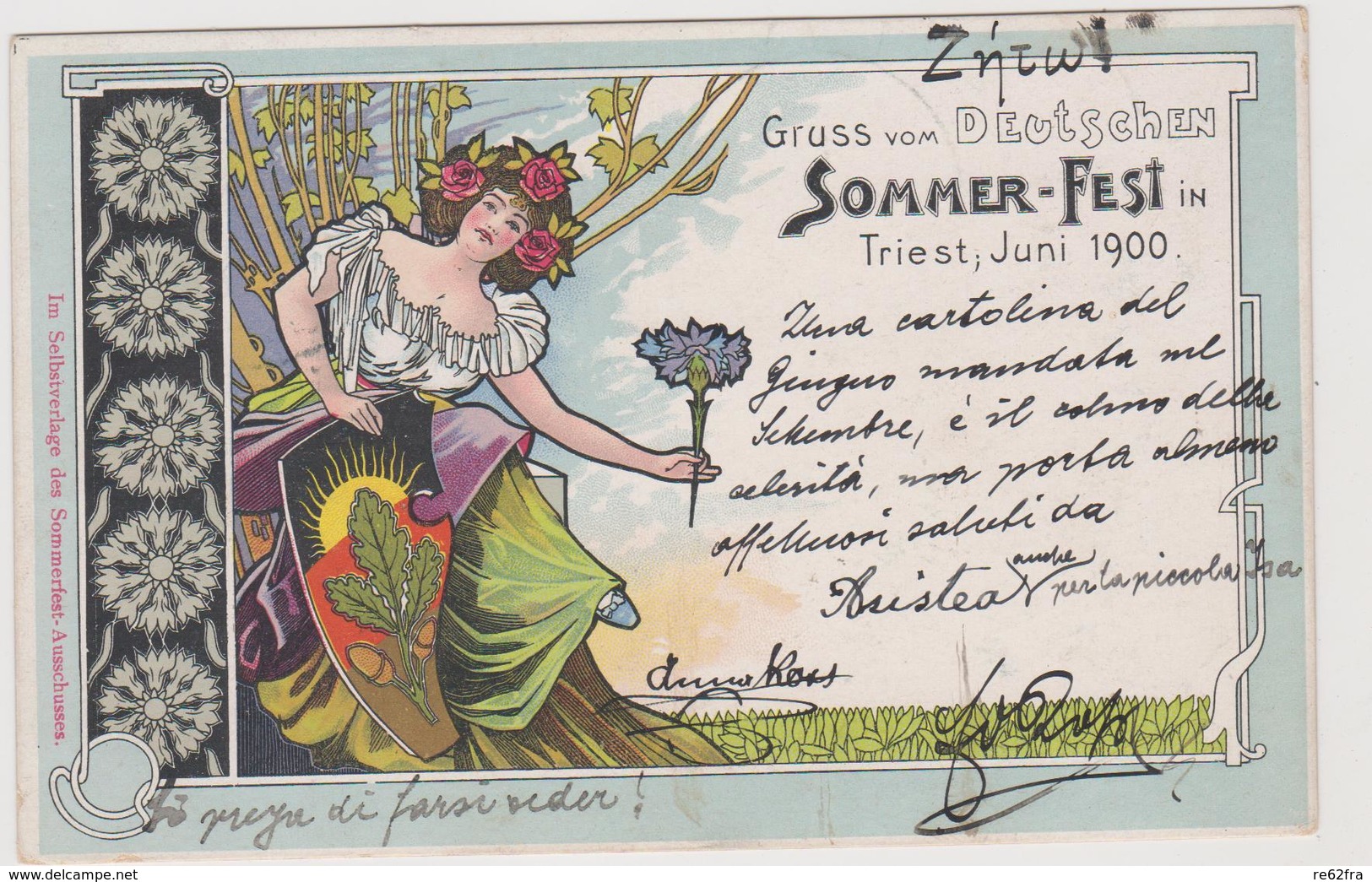 Sommer-Fest In Trieste, Giugno 1900,  Jugendstil - Art Nouveau  - F.p. - Manifestazioni