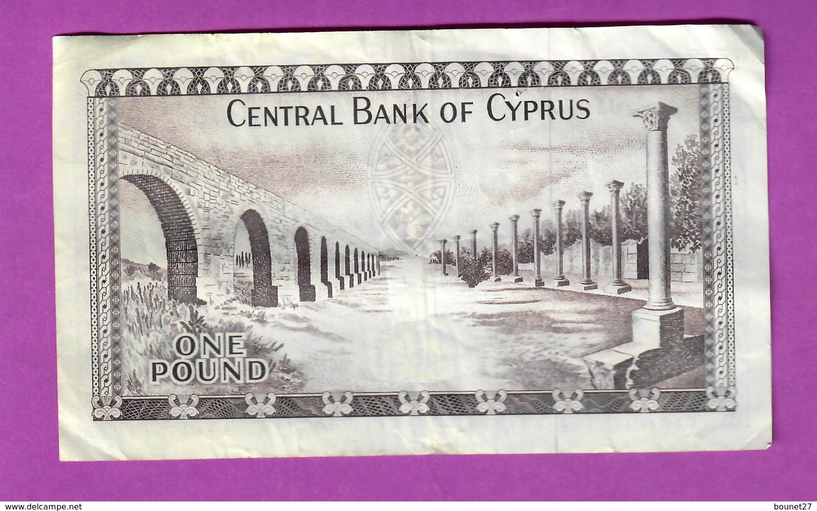 Billet Chypre - 1 One Pound Central Bank Of Cyprus 1. 5. 1978 - Circulé Utilisé Used - Cyprus