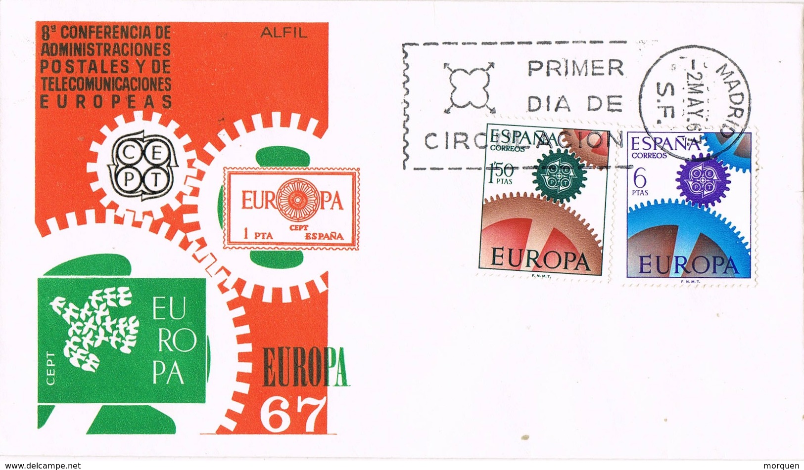 33659. Carta F.D.C. MADRID 1967. Tema Europa.  Union Postal - Cartas & Documentos