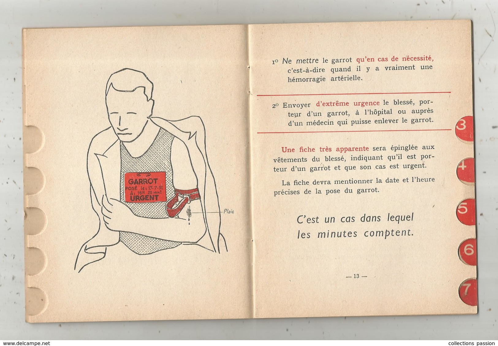 Premiers Soins En Cas D'accident , Institut National De Sécurité , 1954, Accidents Du Travail ,7 Scans , Frais Fr 2.45 E - Gezondheid