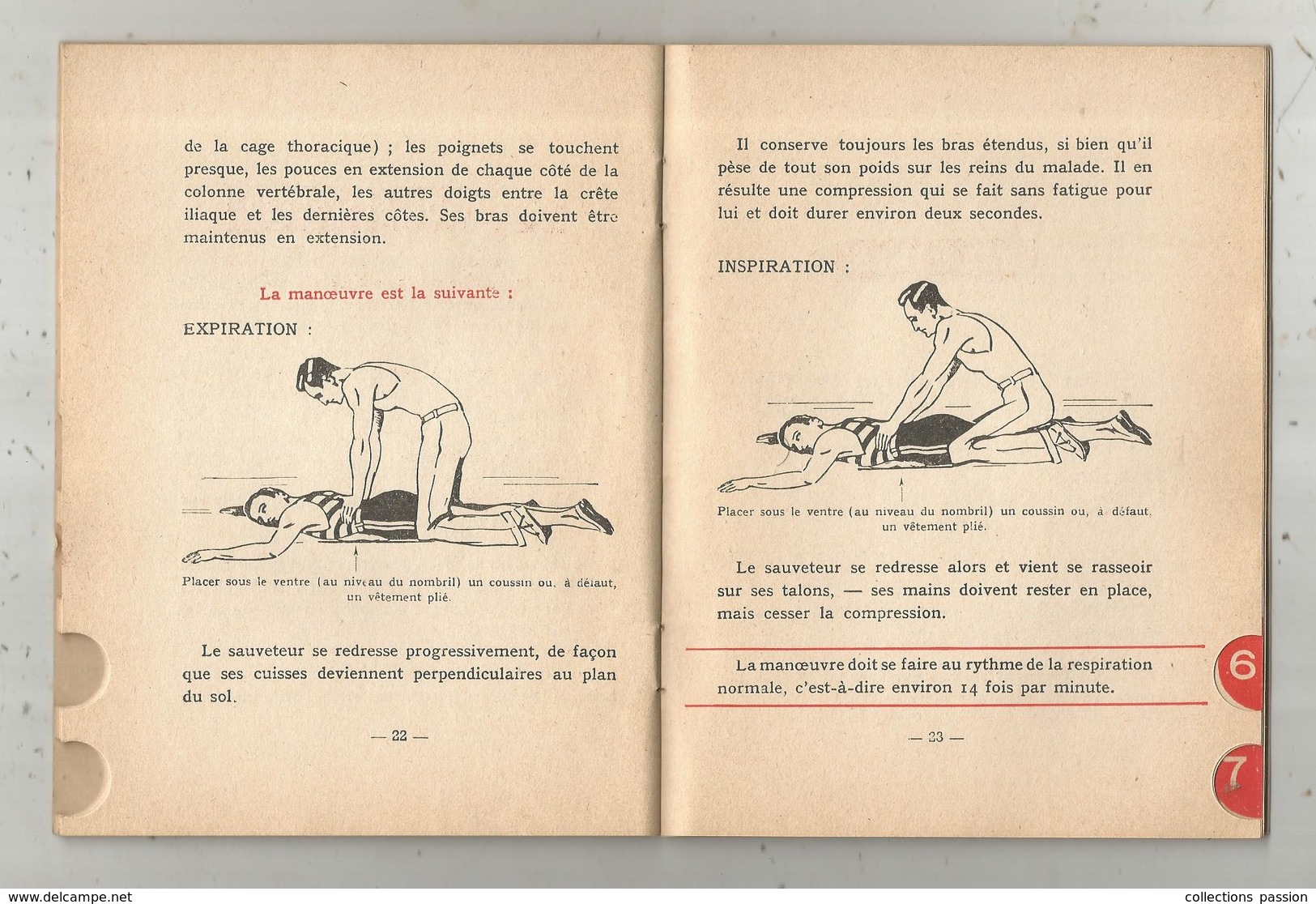 premiers soins en cas d'accident , Institut National de Sécurité , 1954, accidents du travail ,7 scans , frais fr 2.45 e