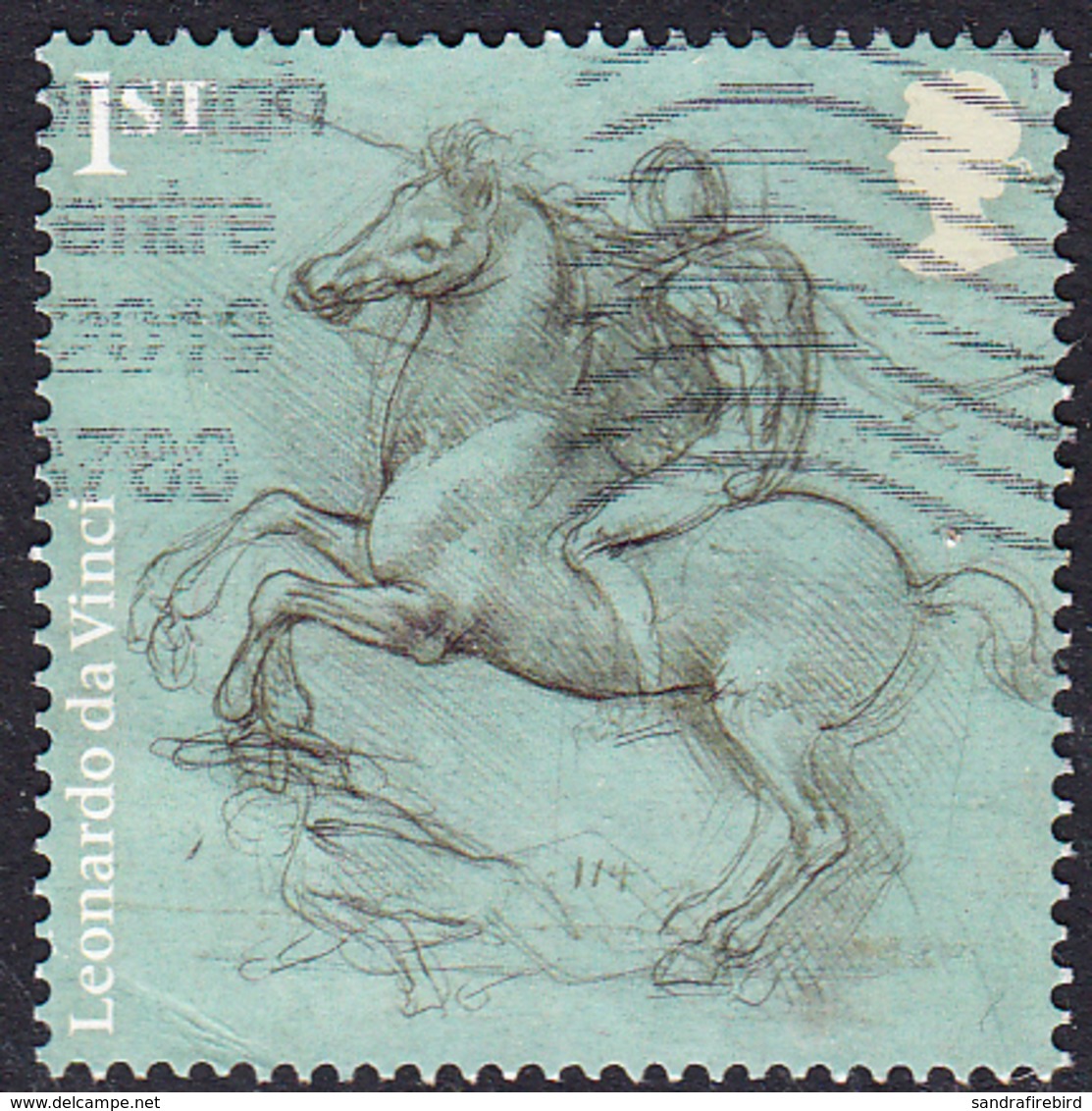 2019 Leonardo Da Vinci Sketchwork - Design For Equestrian Monument 1st SG4180 - Used Stamps