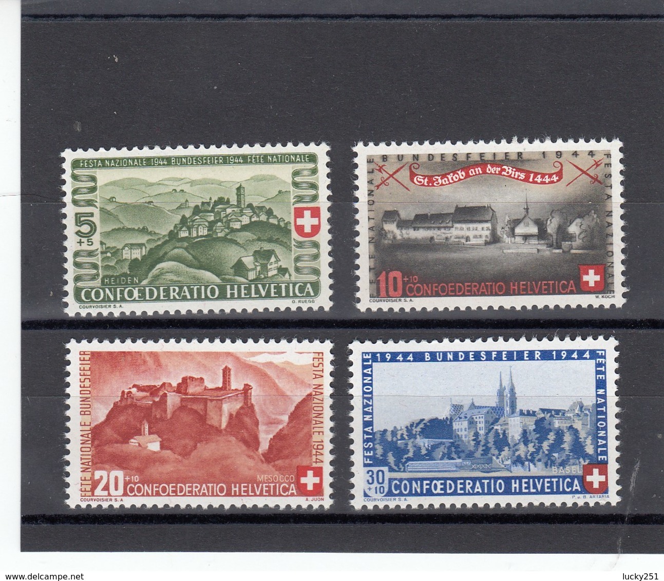 Suisse - 1944 - Neuf** - N° YT 395/398 - Fête Nationale - Nuevos