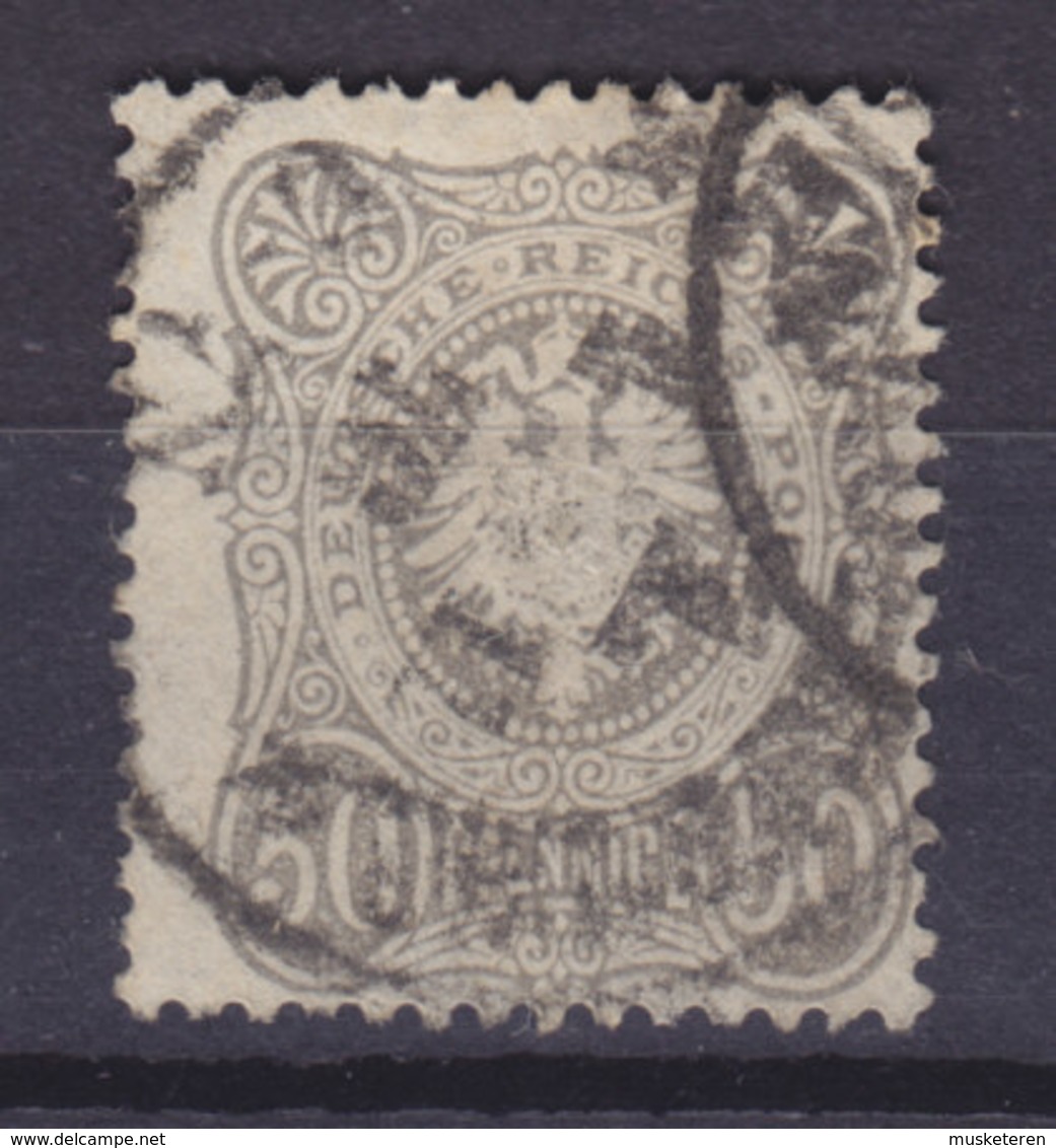 Deutsche Reichspost 1875/79 Mi. 36b     50 Pf(e). Reichsadler Im Oval (Schwarzgrau) Cote €420,- - Gebraucht