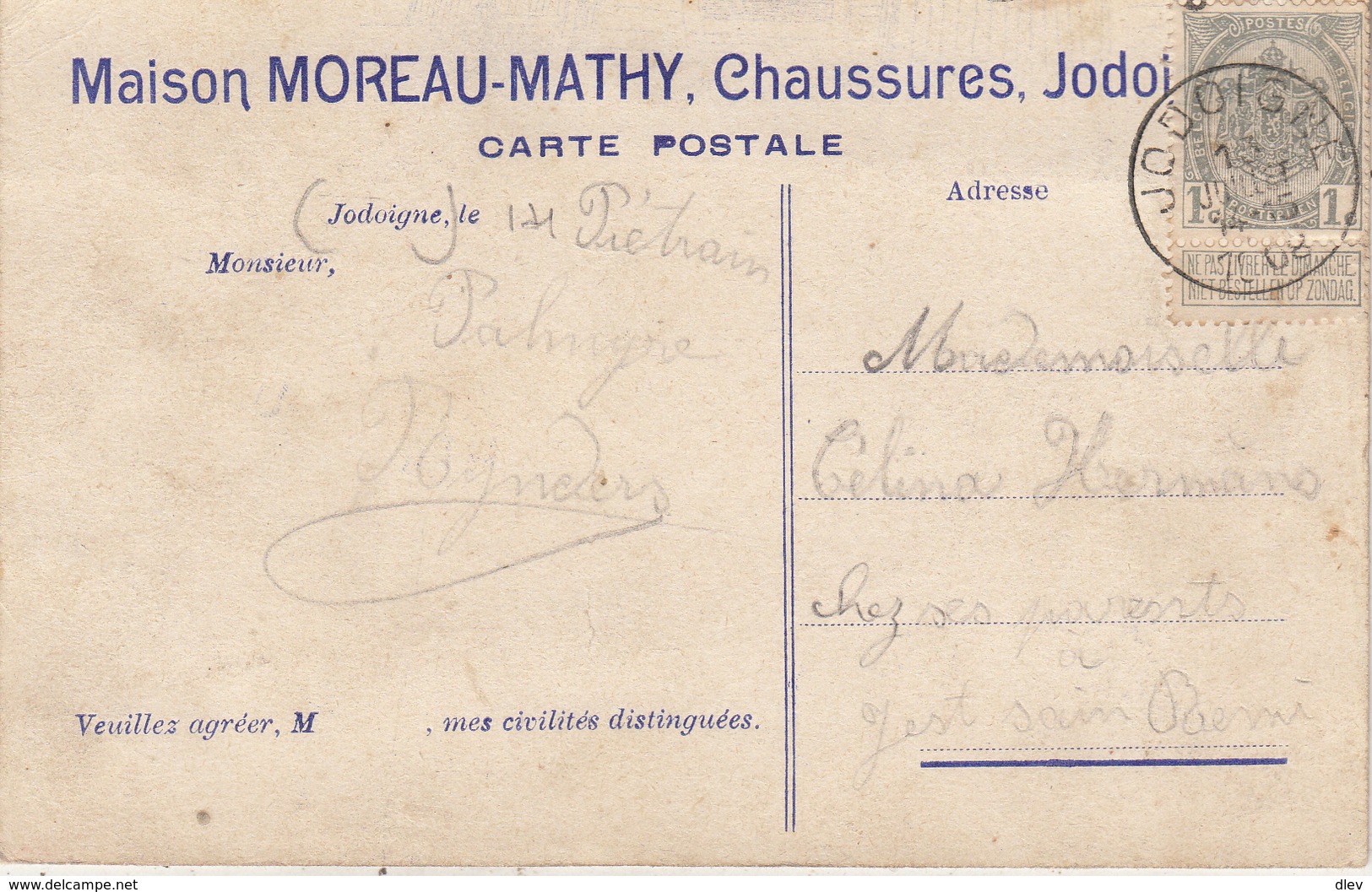 Maison Moreau-Mathy, Jodoigne - 1908 - Geldenaken