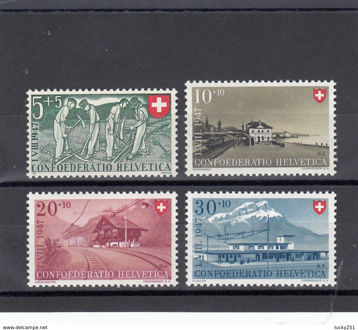 Suisse - 1947 - Neuf** - N° YT 437/440 - Fête Nationale - Nuovi