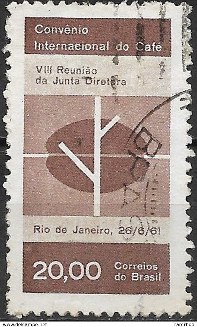 BRAZIL 1961 Int Coffee Convention, Rio De Janeiro - 20cr Coffee Plant FU - Gebraucht