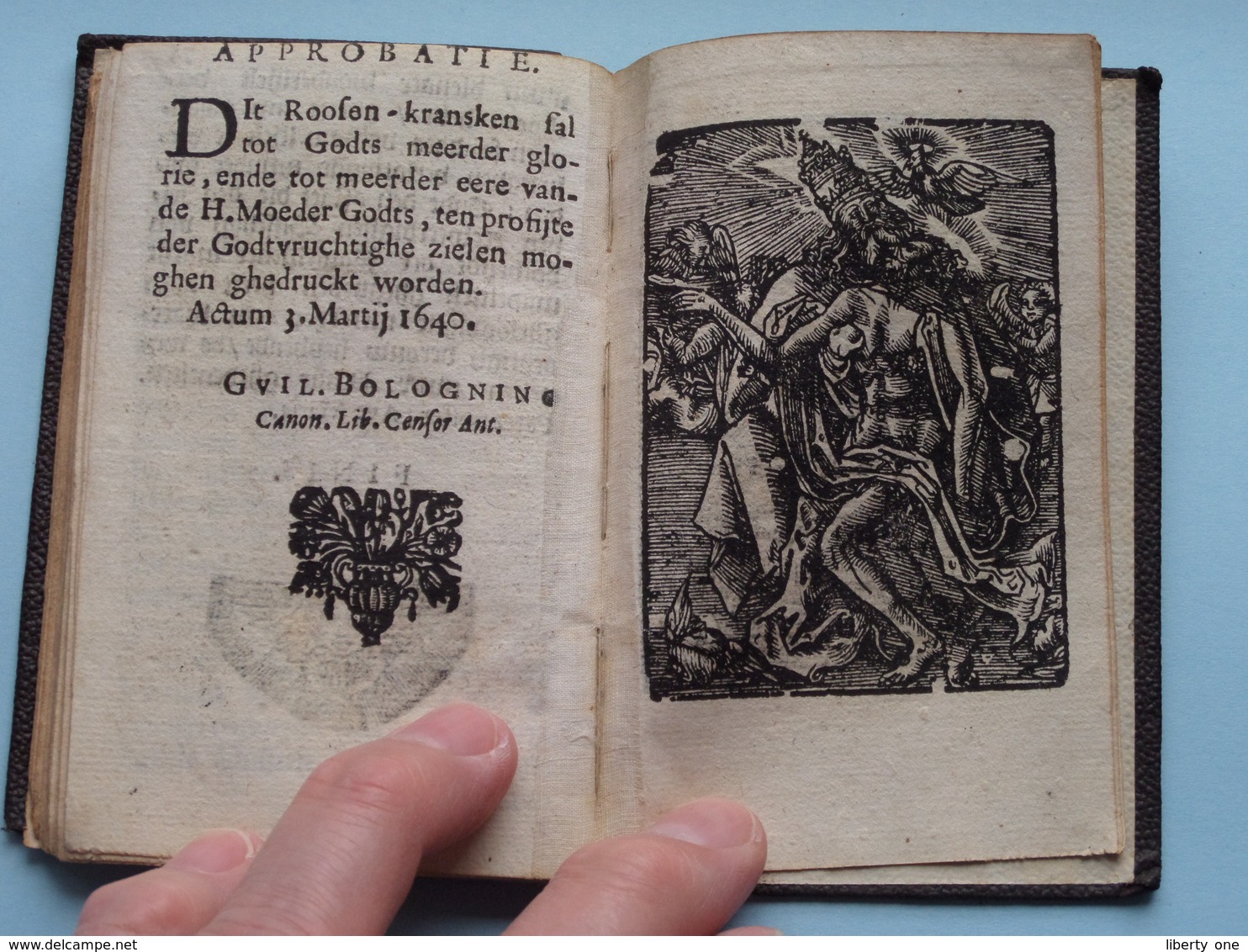 1684 > Het ROOZEN-KRANSKEN van Devotie Van D'Alderheylighste Maghet MARIA ( +/- 11,5 x 7 cm.) ( zie / voir Photo svp ) !