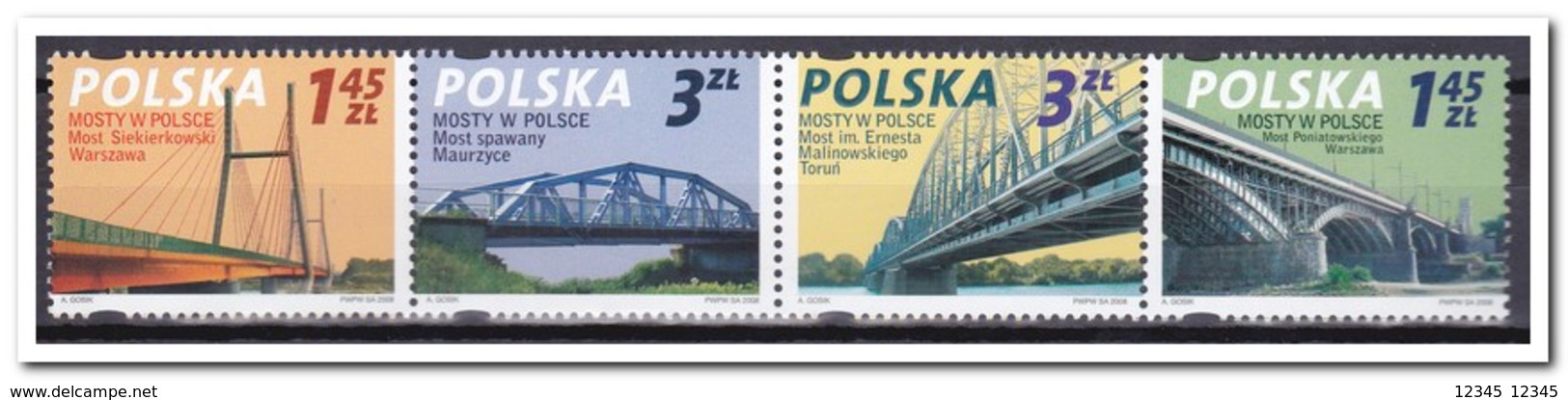 Polen 2008, Postfris MNH, Bridges - Nuovi