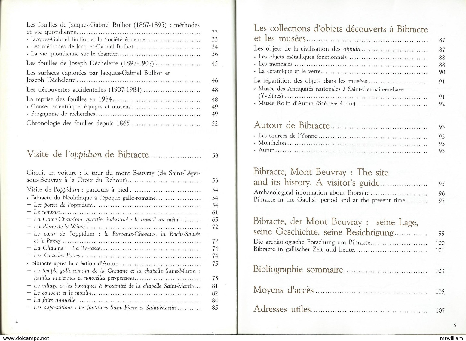 BIBRACTE Ville Gauloise Sur Le Mont Beuvray (71), Guides Archéologiques De La France (1987) - Archäologie