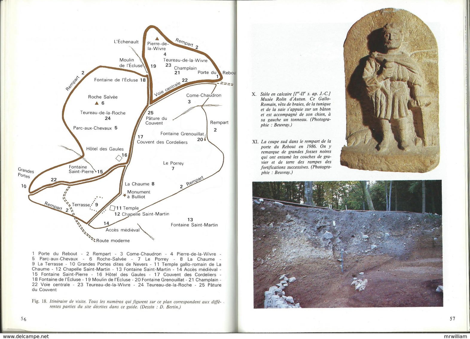 BIBRACTE Ville Gauloise sur le Mont Beuvray (71), Guides Archéologiques de la France (1987)