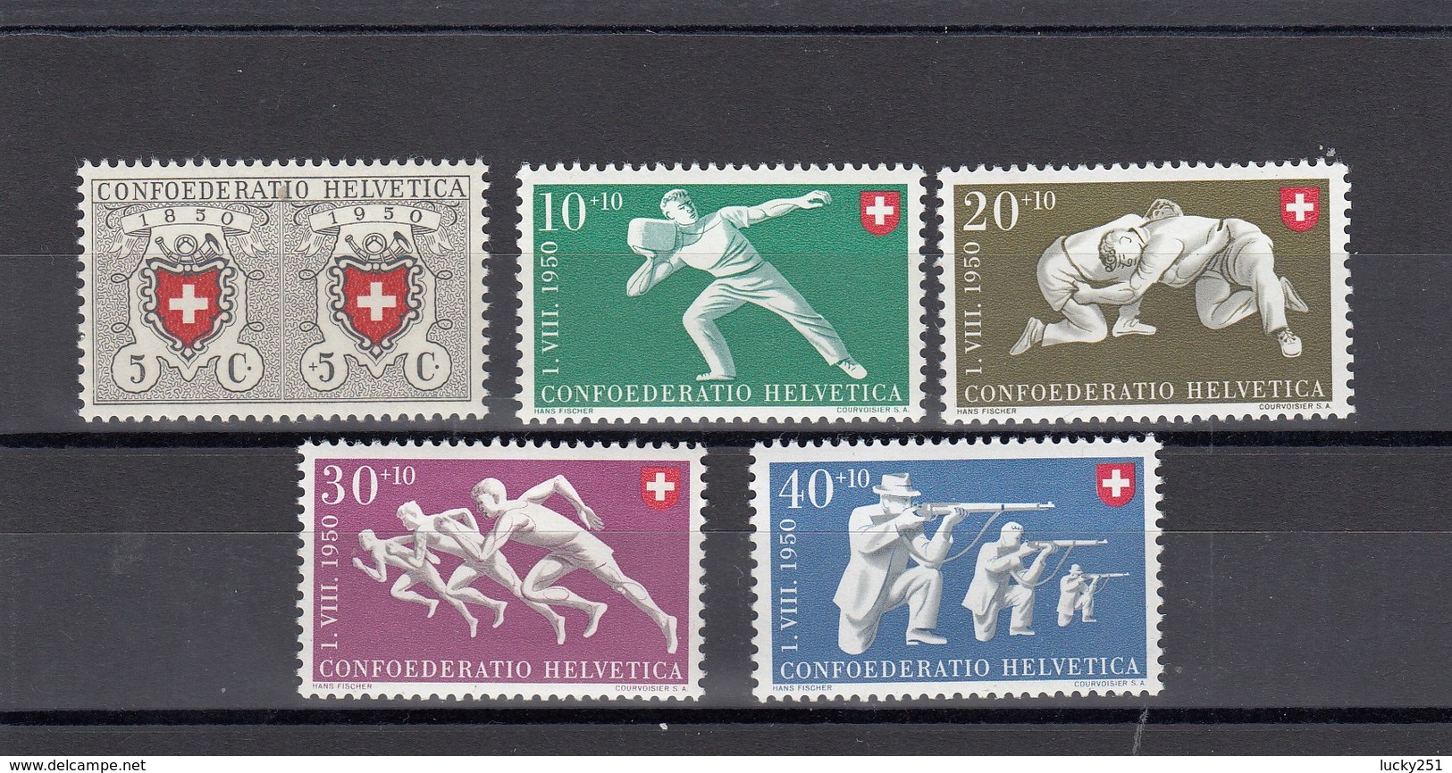 Suisse - 1950 - Neuf** - N° YT 497/501 - Fête Nationale - Ungebraucht