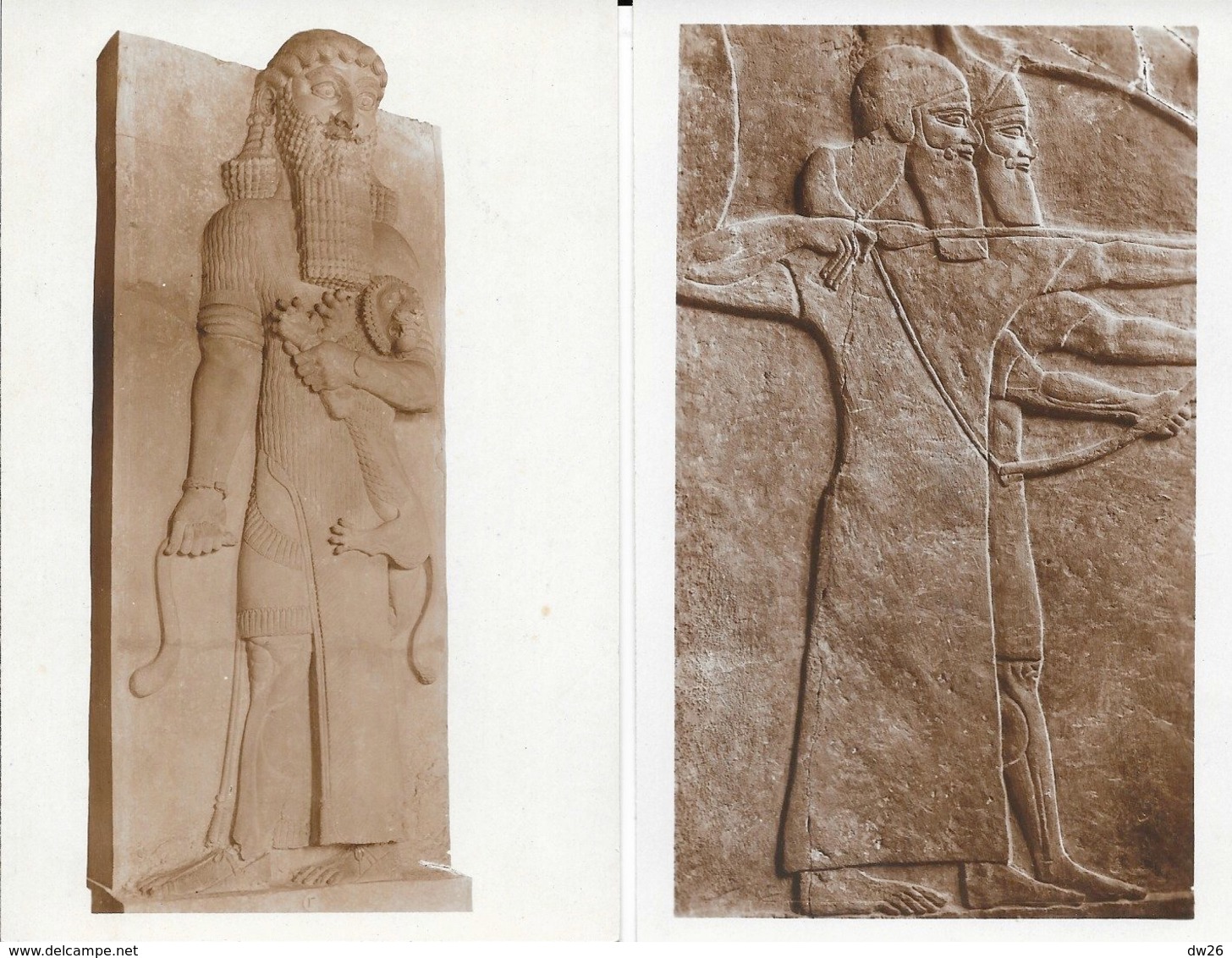 Louvre - Antiquités Asiatiques: Guerriers Assyriens, Tête Chaldéenne, Dieu, Lois Du Roi.. - Lot De 9 Cartes Non Circulée - Antichità