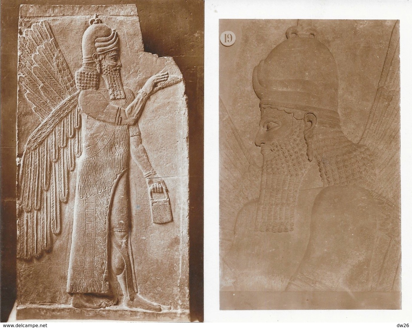 Louvre - Antiquités Asiatiques: Guerriers Assyriens, Tête Chaldéenne, Dieu, Lois Du Roi.. - Lot De 9 Cartes Non Circulée - Antichità