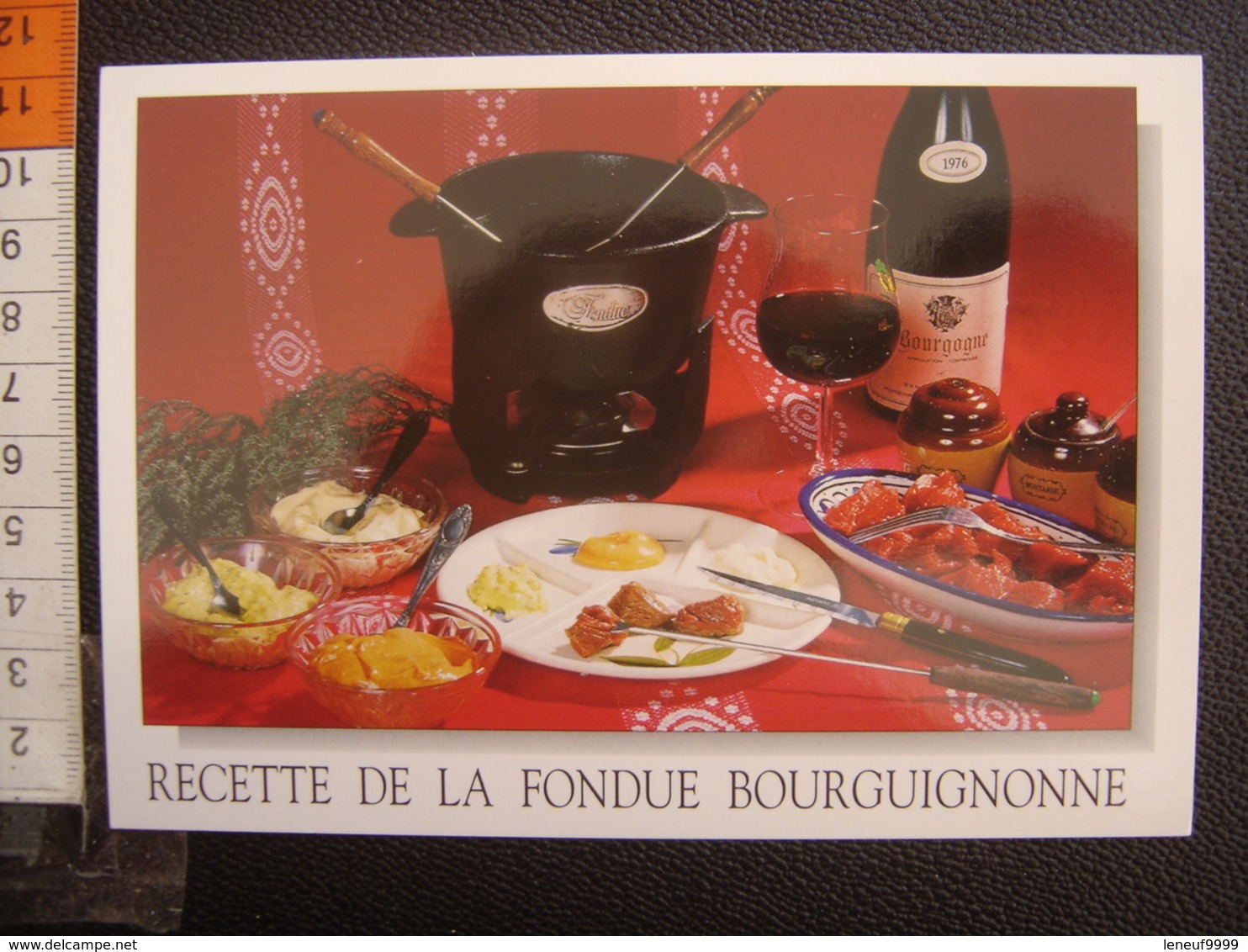 CP Carte Postale Postcard RECETTE CUISINE BOURGOGNE FONDUE BOURGUIGNONNE - Recipes (cooking)