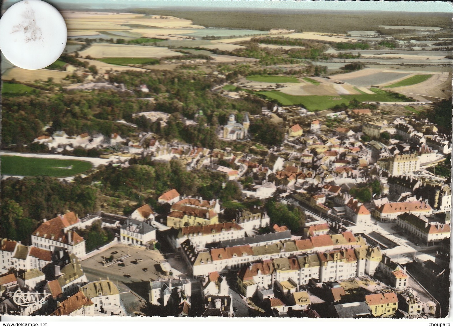 21 -Très Belle Carte Postale Semi Moderne De  CHATILLON SUR SEINE    Vue Aérienne - Chatillon Sur Seine