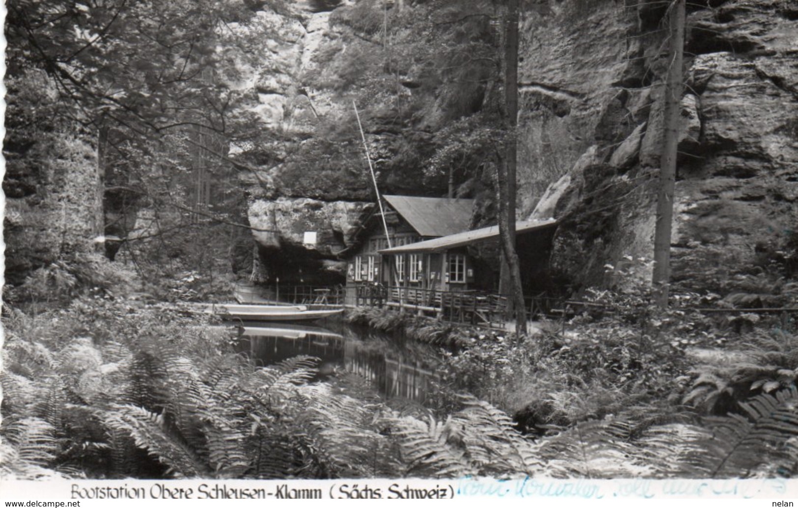 BOOTSTATION OBERE SCHLEUSEN-KLAMM-REAL PHOTO-  VIAGGIATA - Hinterhermsdorf