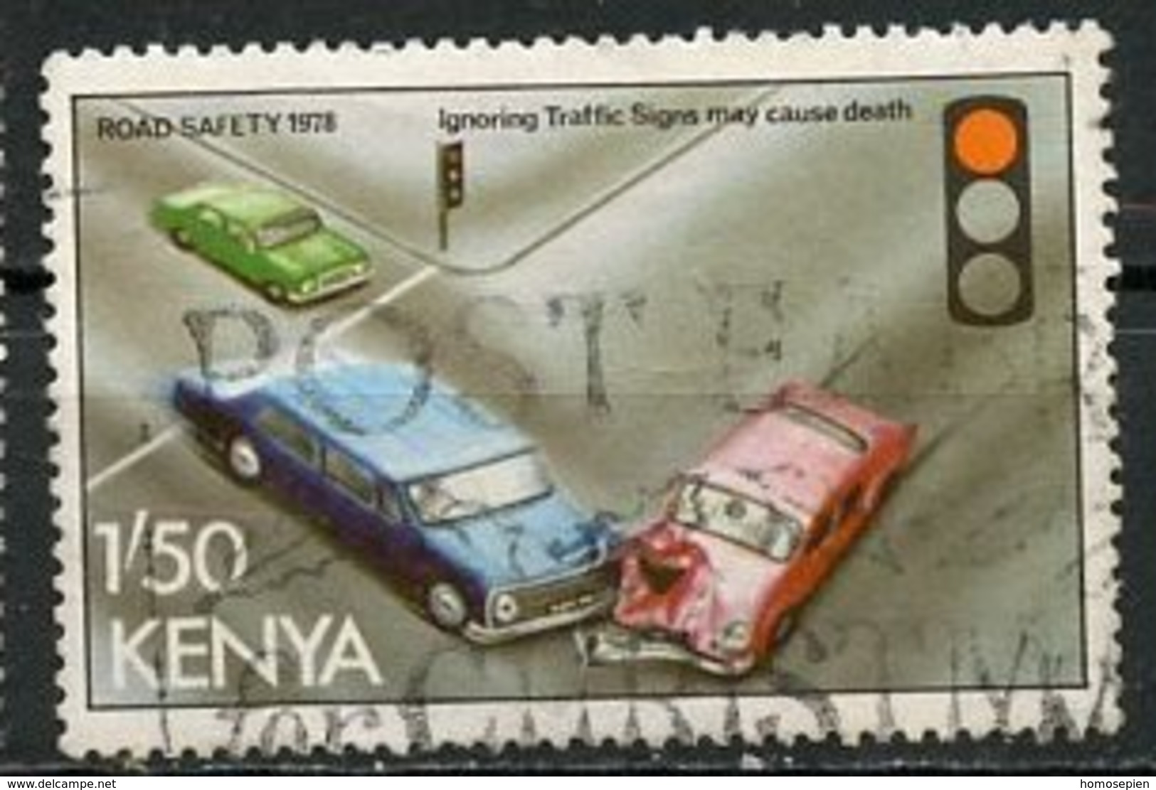 Kenya - Kenia 1978 Y&T N°120 - Michel N°121 (o) - 1,50s Respect Des Signalisations - Kenya (1963-...)