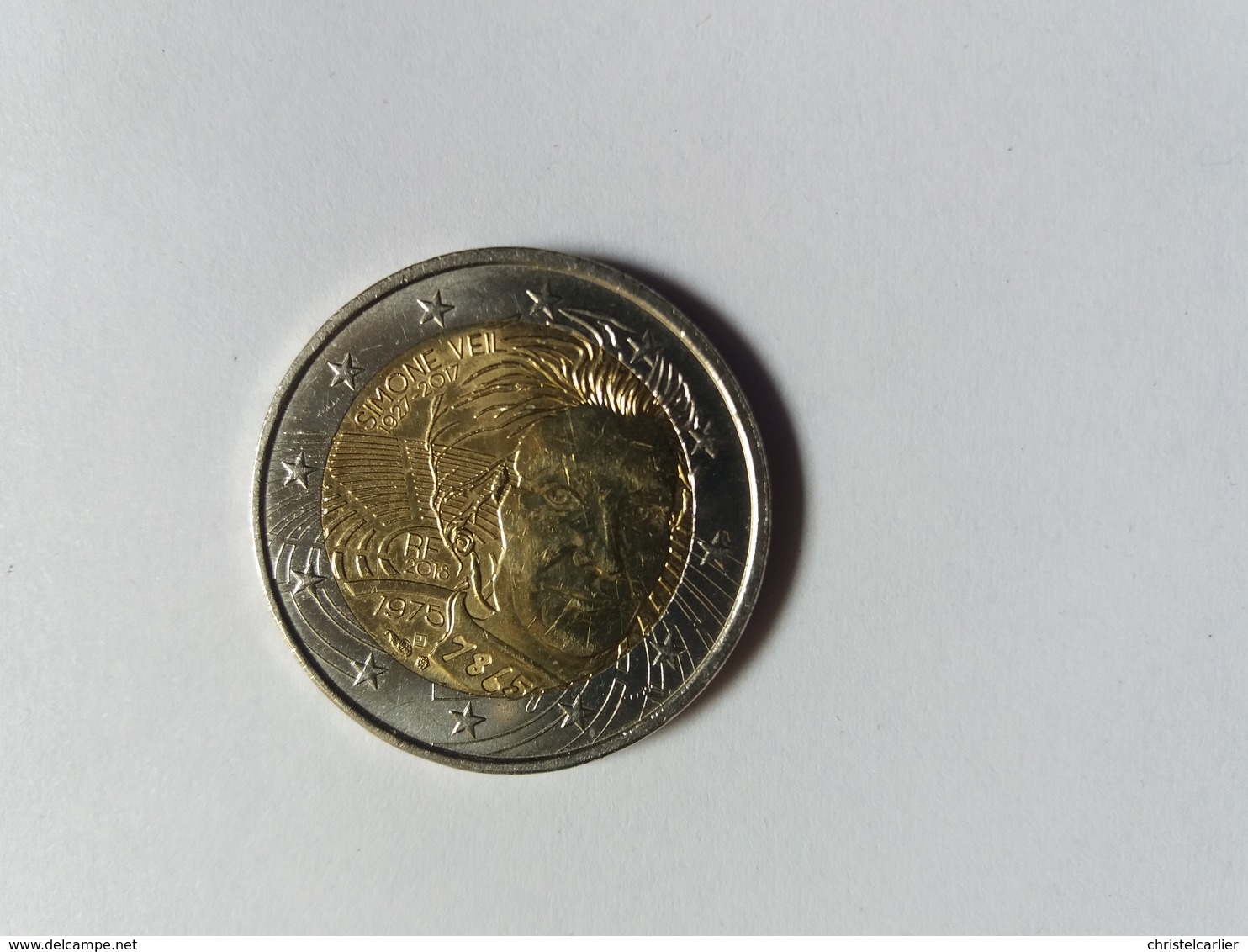 2 EUROS Pièce Commémorative SIMONE VEIL 2018 ,TTB+ , (Hpièces) - Frankrijk