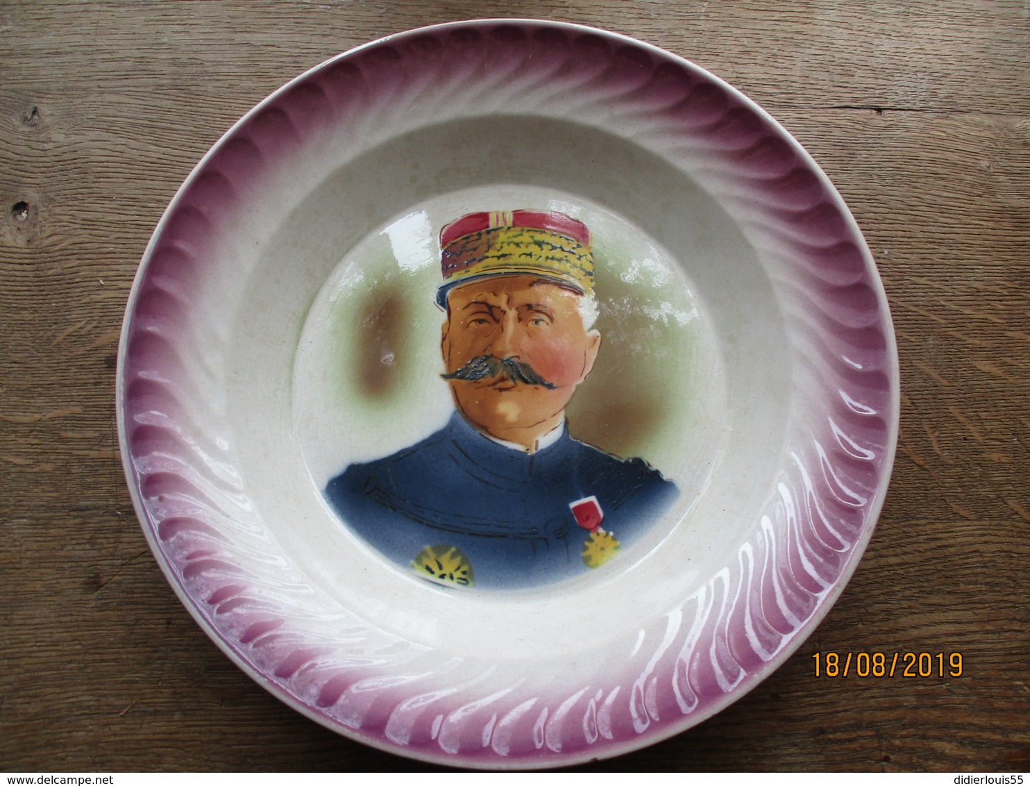 Porcelaine Patriotique Française Foch , WW1, Digoin & Sarreguemine - 1914-18