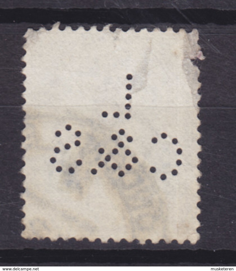 Great Britain Perfin Perforé Lochung 'L C&S' Mi. 93, 5d. Victoria Stamp LONDON Cancel (2 Scans) - Gezähnt (perforiert)