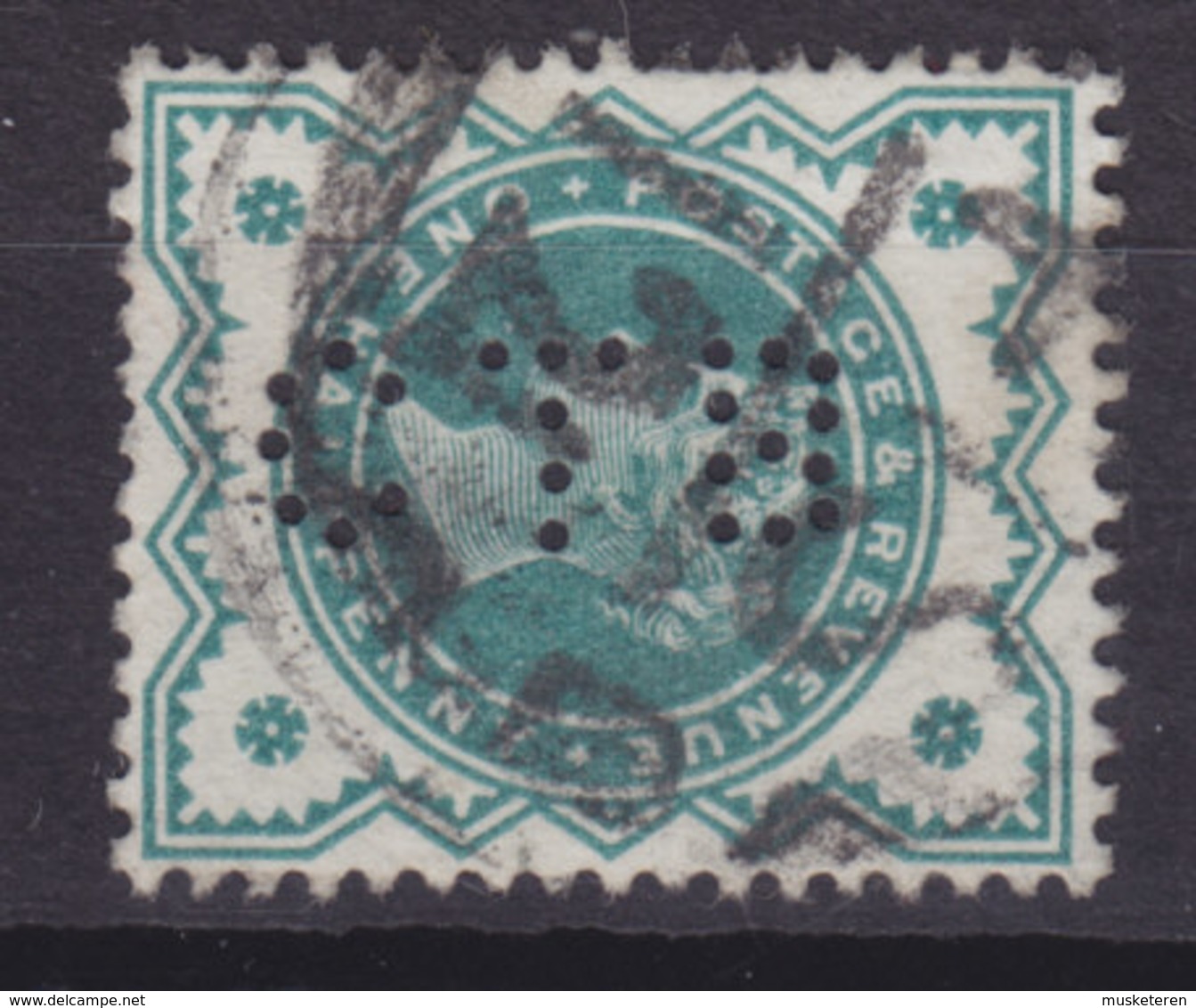 Great Britain Perfin Perforé Lochung 'CTB' Mi. 100, ½d. Victoria Stamp (2 Scans) - Gezähnt (perforiert)