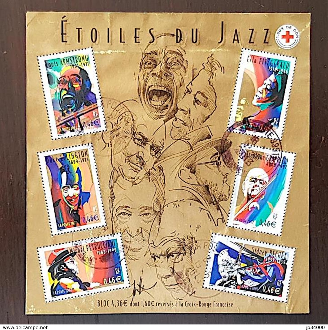 FRANCE Yvert BF N° 50, BLOC OBLITERE Grands Interpretes De Jazz (Used) - Oblitérés