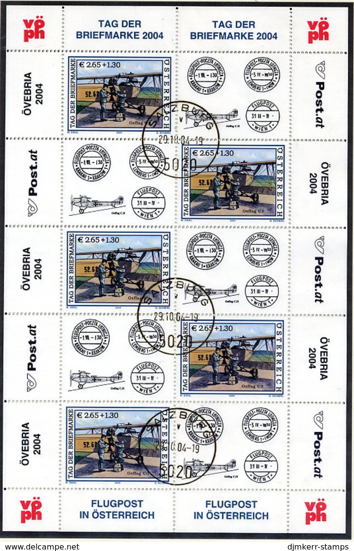 AUSTRIA 2004 Stamp Day Sheetlet, Cancelled.  Michel 2482 Kb - Blocks & Sheetlets & Panes