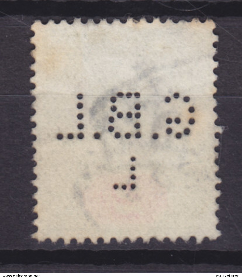 Great Britain Perfin Perforé Lochung 'G.B.L. L' Mi. 106 A, 2d. Edward VII. Stamp Registered Cancel (2 Scans) - Perforadas