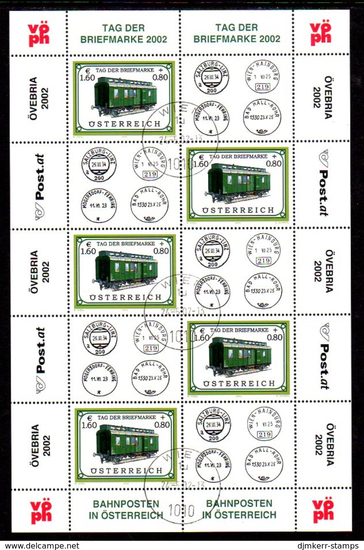 AUSTRIA 2002 Stamp Day Sheetlet, Cancelled.  Michel 2380 Kb - Blocs & Feuillets
