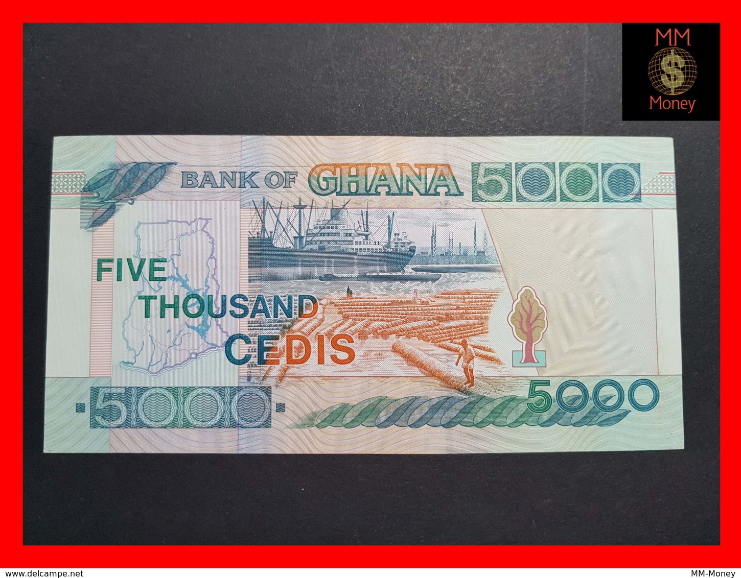 GHANA 5.000 5000 CEDIS  1.12.1997 P. 34 B  VF+ - Ghana