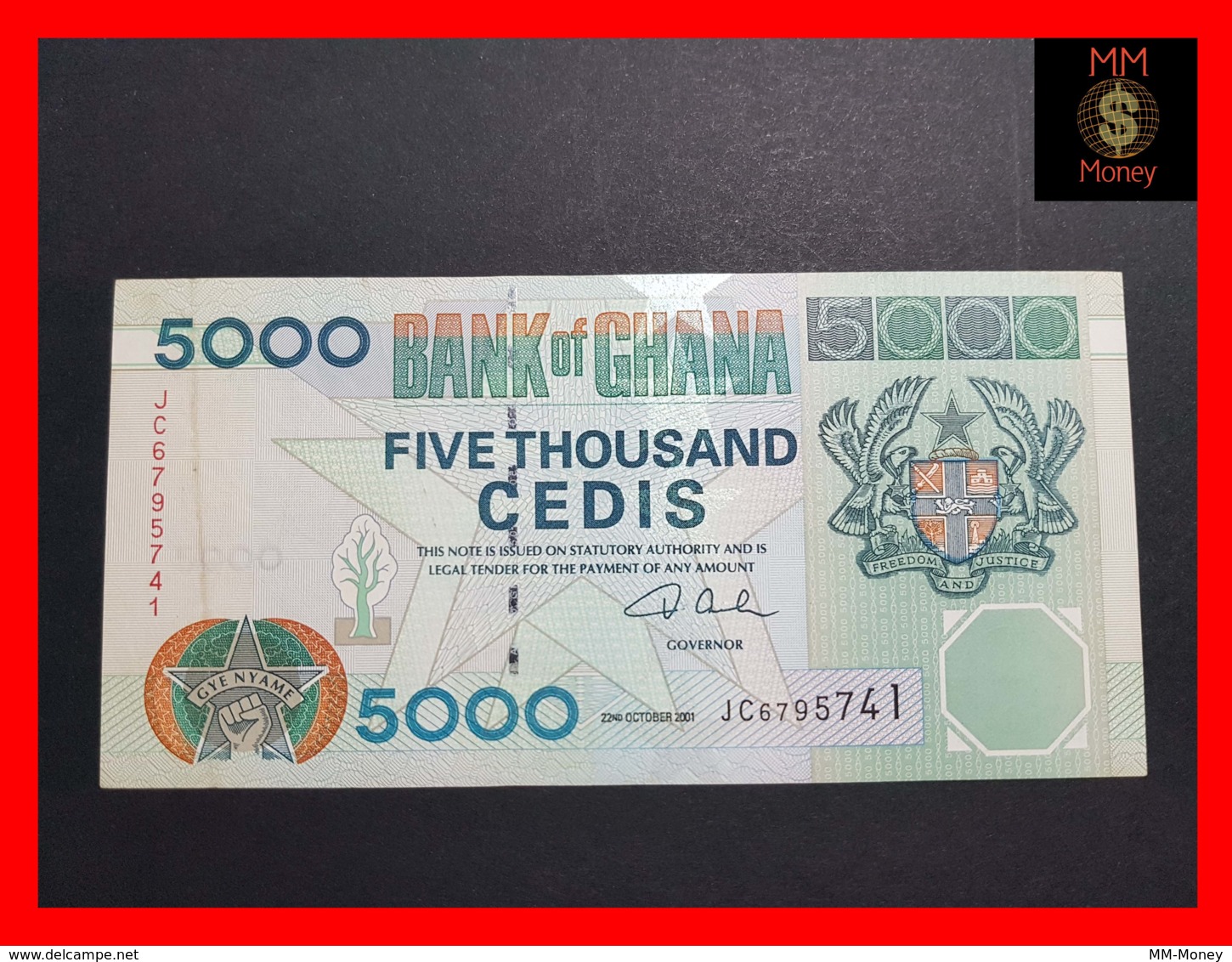 GHANA 5.000 5000 CEDIS  1.7.2000 P. 34 E  XF - Ghana