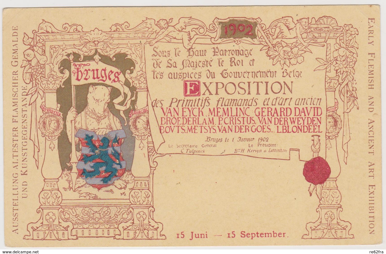 Exposition Des Primitifs Flamands Et D'Art Ancien, Bruges 1902 - F.p. - Esposizioni