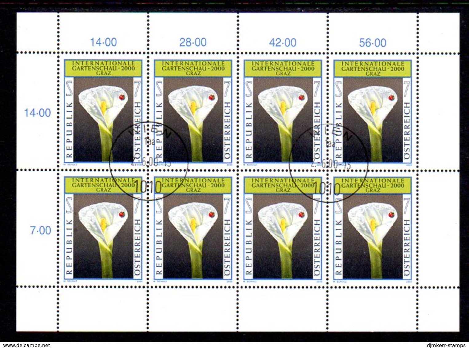 AUSTRIA 2000 Horticultural Show Sheetlet, Cancelled.  Michel 2305 Kb - Blocs & Feuillets